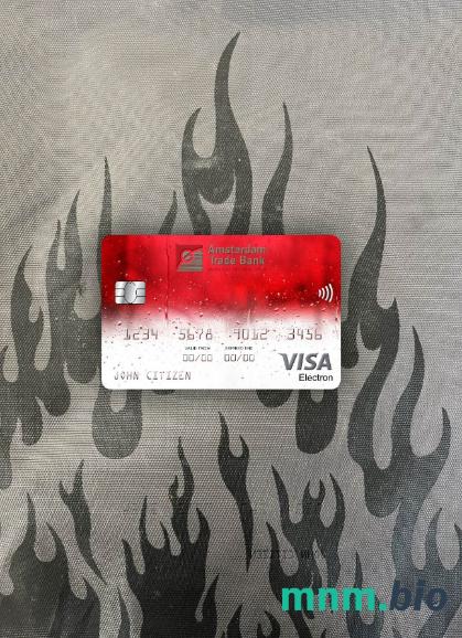 Netherlands Amsterdam Trade bank visa karta elektronowa wygląd fotograficzny skan PSD + zdjęcie